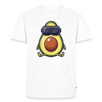 Légumes animés Vegan Gamer à l’avocat sucré - T-shirt Premium bio Homme - blanc - Devant - Nico (187cm)