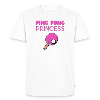 Ping Pong Princess - T-shirt Premium bio Homme - blanc - Devant - Nico (187cm)