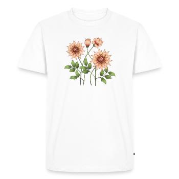 Fleur - T-shirt Premium bio Homme - blanc - Devant - Nico (187cm)