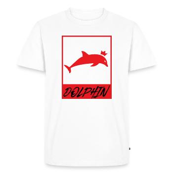 Graphique d’animaux de la couronne océanique du Roi Dauphin - T-shirt Premium bio Homme - blanc - Devant - Nico (187cm)
