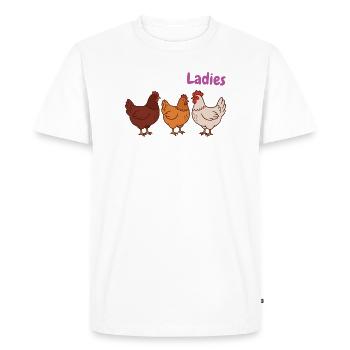 T-shirt humoristique de poulet pour le gardien de poulets - T-shirt Premium bio Homme - blanc - Devant - Nico (187cm)