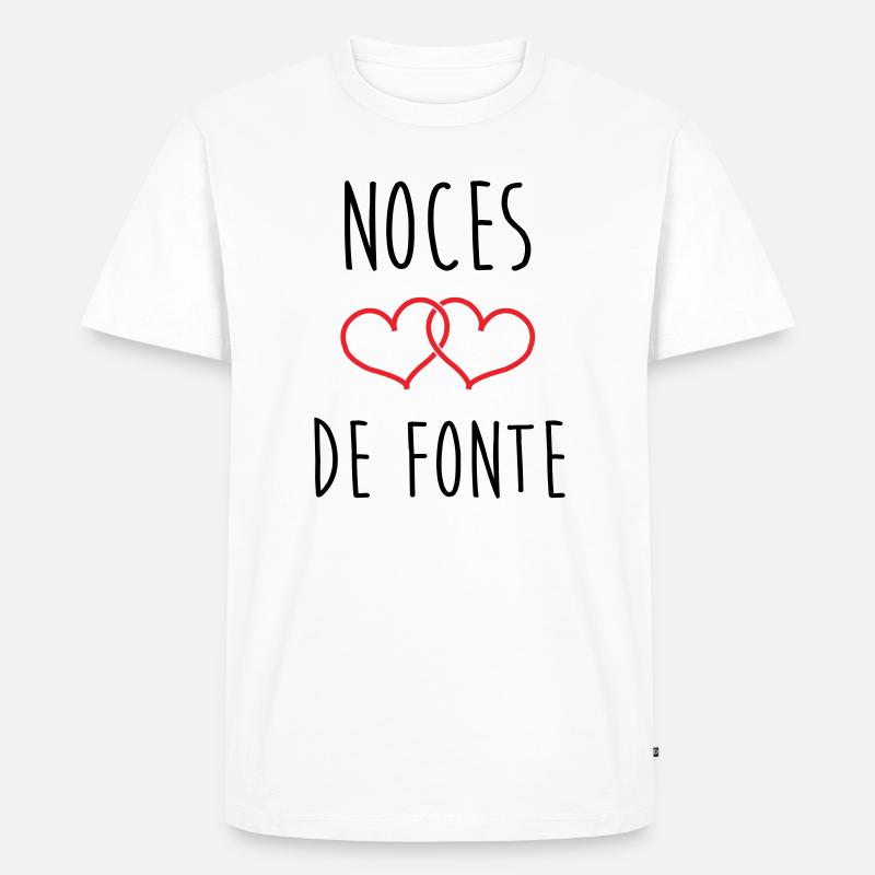 Fonte-Hochzeit 73 Jahre Ehe - Männer Premium Bio T-Shirt - Weiß