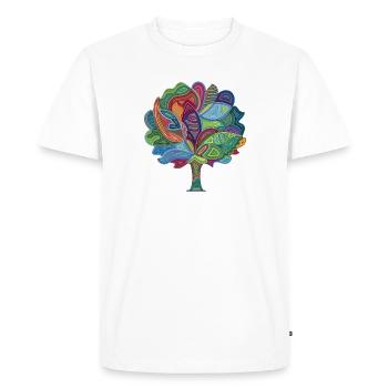 Arbre de Magie des Couleurs - T-shirt Premium bio Homme - blanc - Devant - Nico (187cm)