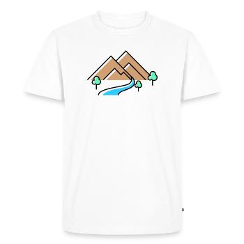 Berge Mountains - Men's Premium Organic T-Shirt - white - Front - Nico (187cm)