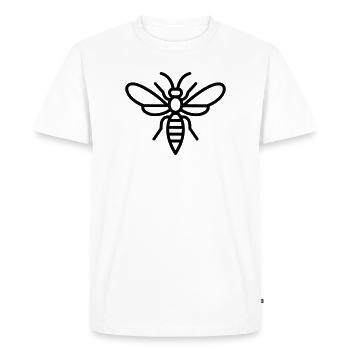 guêpe - T-shirt Premium bio Homme - blanc - Devant - Nico (187cm)