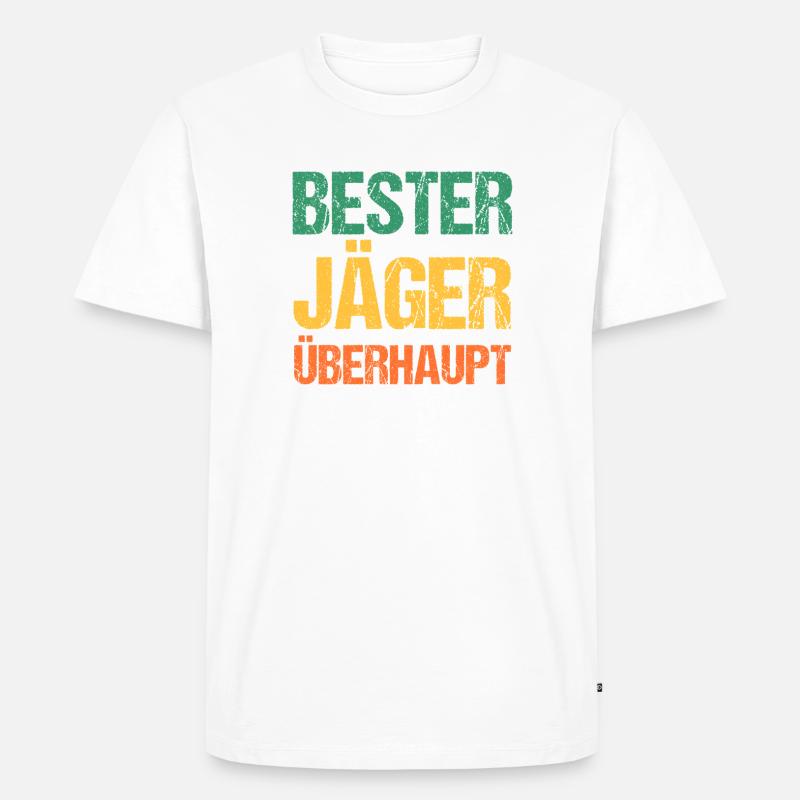 Jagd Jagen Waidmann Jäger - Männer Premium Bio T-Shirt - Weiß