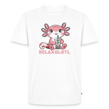 Cute Axolotl Kawaii Axolotl Lover - Men's Premium Organic T-Shirt - white - Front - Nico (187cm)