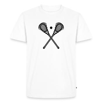 Crosse Sticks et Balle - T-shirt Premium bio Homme - blanc - Devant - Nico (187cm)