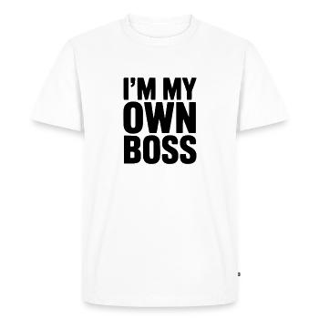 Je suis mon propre - T-shirt Premium bio Homme - blanc - Devant - Nico (187cm)
