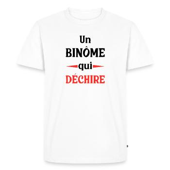 Un Binôme Qui déchire Pour homme pour Meilleur Ami - T-shirt Premium bio Homme - blanc - Devant - Nico (187cm)