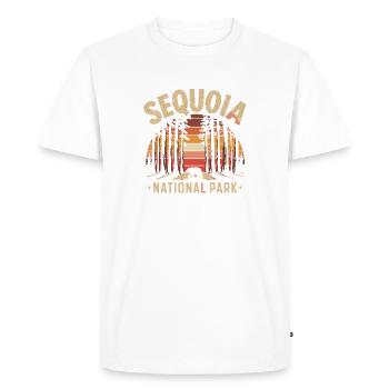 Sequoia National Park Sunset Bear Forest - Men's Premium Organic T-Shirt - white - Front - Nico (187cm)