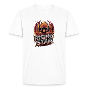 Rising Star Phoenix With Sunglasses Fire Bird - Men's Premium Organic T-Shirt - white - Front - Nico (187cm)