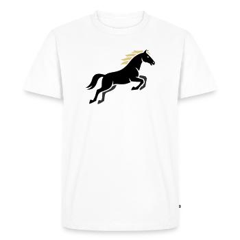 Noble Horse Mane Equestrian - T-shirt Premium bio Homme - blanc - Devant - Nico (187cm)