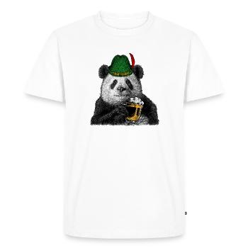 Graphique du Bavarian Beer Fest Panda Bear Alpine Hat - T-shirt Premium bio Homme - blanc - Devant - Nico (187cm)