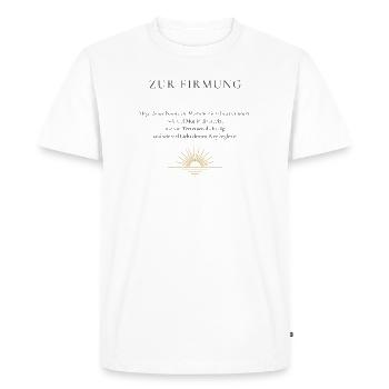 Sunrise Gold for Confirmation - Men's Premium Organic T-Shirt - white - Front - Nico (187cm)