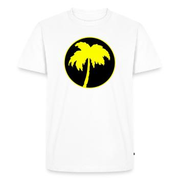Palm trees - Men's Premium Organic T-Shirt - white - Front - Nico (187cm)