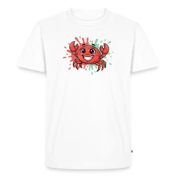 Crab in the Sea Cartoon - Men's Premium Organic T-Shirt - white - Front - Nico (187cm)