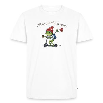 Grenouille caféinée aux crânes - T-shirt Premium bio Homme - blanc - Devant - Nico (187cm)