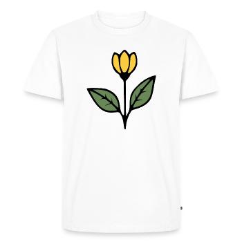 Flower Tulip Flowers Blossom Gift Idea Mother - Men's Premium Organic T-Shirt - white - Front - Nico (187cm)