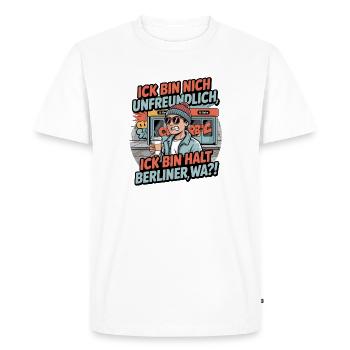 Je ne suis pas hostile, je suis juste un Berlinois - T-shirt Premium bio Homme - blanc - Devant - Nico (187cm)