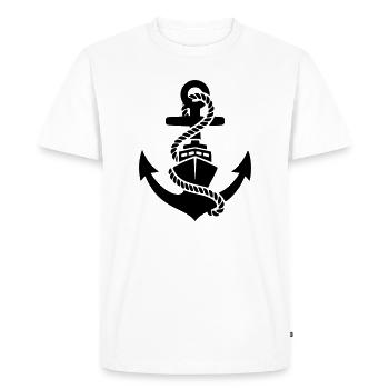 Anchor Rope Maritime Silhouette - Men's Premium Organic T-Shirt - white - Front - Nico (187cm)