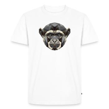 Gibbon Monkey Whitehand Gibbon Monkey Cute Lar Gibbons - Men's Premium Organic T-Shirt - white - Front - Nico (187cm)
