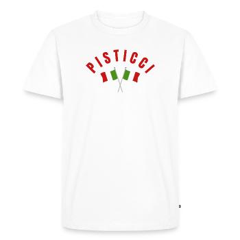 Pisticci Italian Flags - Men's Premium Organic T-Shirt - white - Front - Nico (187cm)