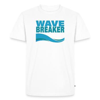 WAVE BREAKER - Men's Premium Organic T-Shirt - white - Front - Nico (187cm)