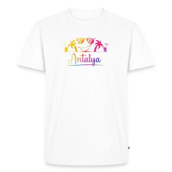 Plage d’Antalya Soleil - T-shirt Premium bio Homme - blanc - Devant - Nico (187cm)