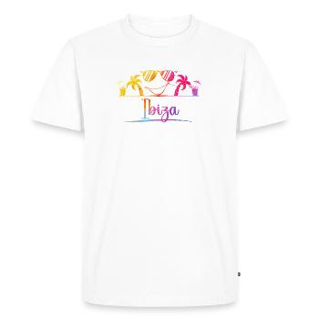 Groove de plage tropicale - T-shirt Premium bio Homme - blanc - Devant - Nico (187cm)