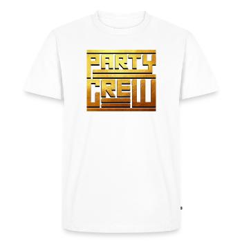 Party Crew - Men's Premium Organic T-Shirt - white - Front - Nico (187cm)