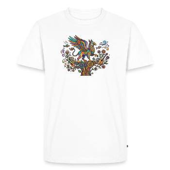 Phoenix Nature Music Tuning Guitar Pattern Motif - Men's Premium Organic T-Shirt - white - Front - Nico (187cm)