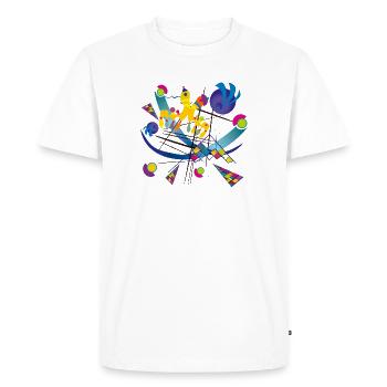 Art portable - Symphonie visuelle - T-shirt Premium bio Homme - blanc - Devant - Nico (187cm)
