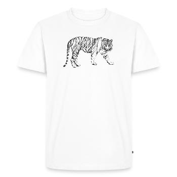 TIGRE - T-shirt Premium bio Homme - blanc - Devant - Nico (187cm)