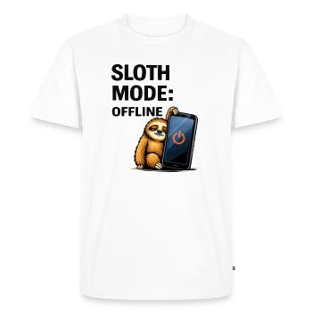 Mode paresse hors ligne - T-shirt Premium bio Homme - blanc - Devant - Nico (187cm)