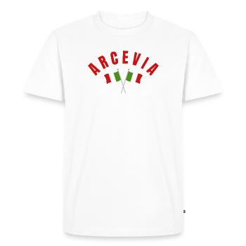 Arcevia Italian Flags - Men's Premium Organic T-Shirt - white - Front - Nico (187cm)