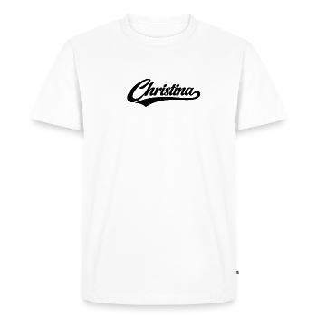 Christina name first last family gifts  - Men's Premium Organic T-Shirt - white - Front - Nico (187cm)