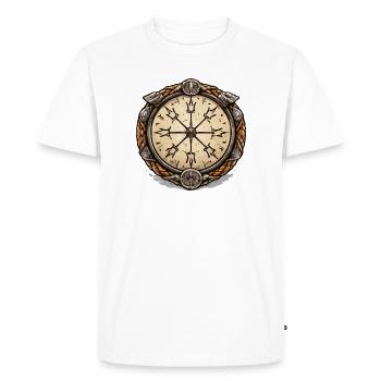 Vintage Compass Viking - Men's Premium Organic T-Shirt - white - Front - Nico (187cm)