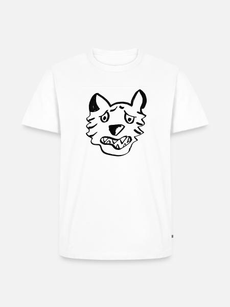 Black Wolf Graffiti Lines - Men's Premium Organic T-Shirt - white