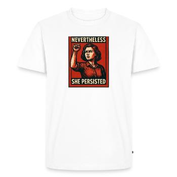 Pourtant, elle a tenu l’affiche - T-shirt Premium bio Homme - blanc - Devant - Nico (187cm)