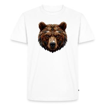 Ours brun, grizzli, frères ours, forêt, ours sauvages - T-shirt Premium bio Homme - blanc - Devant - Nico (187cm)