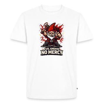 Nain maléfique, gnome sombre, gnome gothique, gnome drôle - T-shirt Premium bio Homme - blanc - Devant - Nico (187cm)