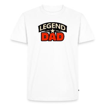 Legend dad – Funny Father Design - Men's Premium Organic T-Shirt - white - Front - Nico (187cm)