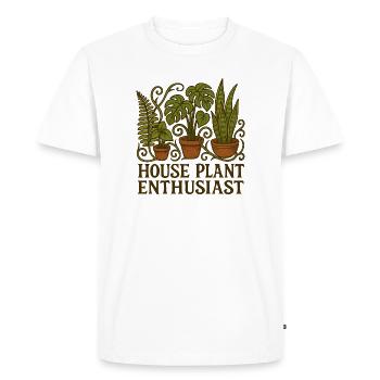 House Plant Enthusiast - Men's Premium Organic T-Shirt - white - Front - Nico (187cm)