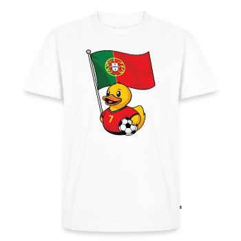 Maillot de supporter portugais pour les fans fiers - T-shirt Premium bio Homme - blanc - Devant - Nico (187cm)