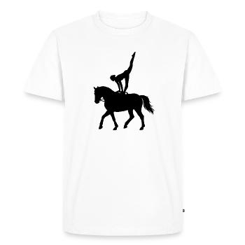 Volti Fille - T-shirt Premium bio Homme - blanc - Devant - Nico (187cm)