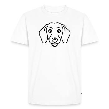 Kopf_Dackel - T-shirt Premium bio Homme - blanc - Devant - Nico (187cm)