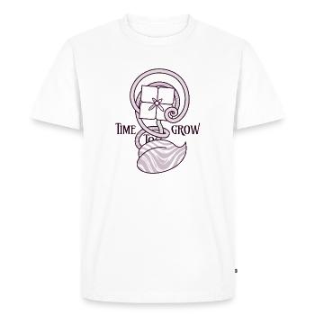 Horloge florale – Design de croissance Art nouveau - T-shirt Premium bio Homme - blanc - Devant - Nico (187cm)