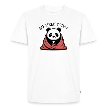 Rêve de câlins de panda sous la couverture - T-shirt Premium bio Homme - blanc - Devant - Nico (187cm)