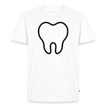 Dent - T-shirt Premium bio Homme - blanc - Devant - Nico (187cm)
